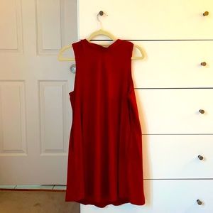 Maroon high neck dress